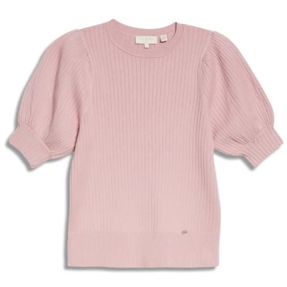 NWT Ted‎ Baker London Rib Puff Short Sleeve Sweater
